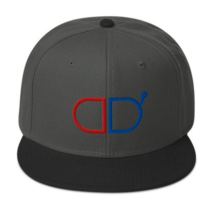 DD Red Blue Logo Snapback Hat GREY