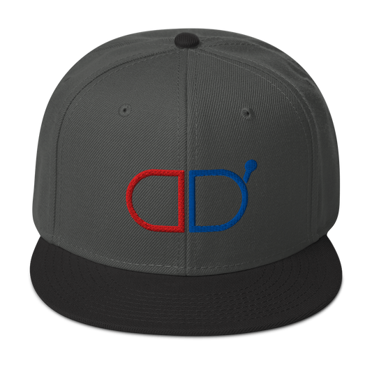 DD Red Blue Logo Snapback Hat GREY